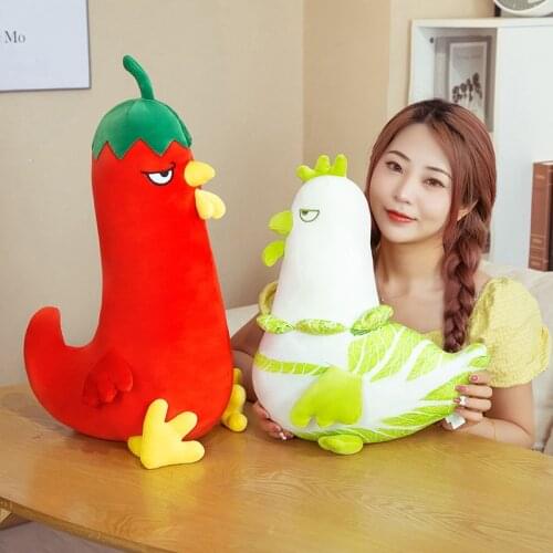 New Kawaii Plush Pillow Stuffed Toys Vegetable Fairy Cabbage Chicken Funny Animal Doll Office Pillow