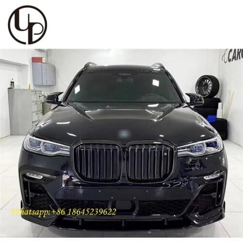 New arrival X7 G07 2020y design body kit black knight design facelift for X7 2020y front lip diffuser side mirror grille 50i