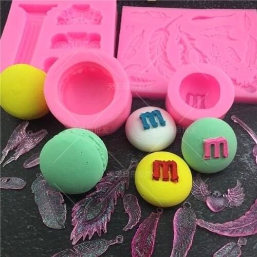 Feather Pillar Macaron Shape Silicone Mold Cake Fondant Mould Tools Cookware Cake Decorating Chocolate Mold