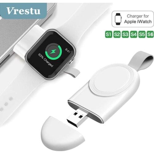 Mini Portable Wireless Charger for Apple iWatch1 2 3 4 5 6 Dock Adapter Fast Charging Charger Smart Watch Wireless Charging Base