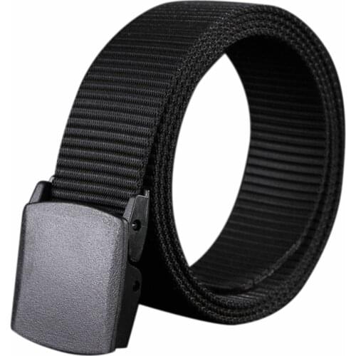 2021 New Waist Belts Men Womens Unisex Cotton Canvas Fabric Webbing Black Buckle Belt Army belts Accessories