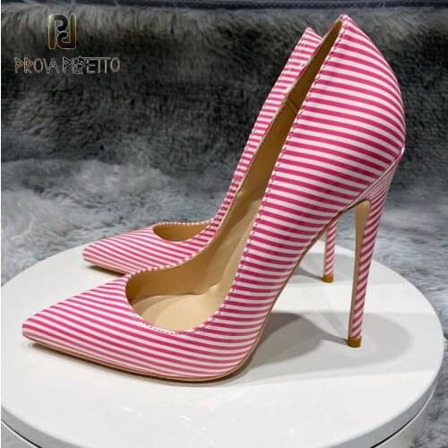 Pointed toe shallow mouth stiletto sexy super high heels spring and summer red white patent leather color matching high heels