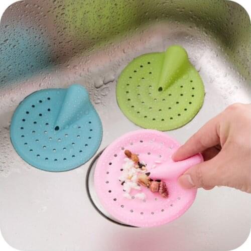 Silicone Sink drain plug 3 colors for Kitchen Bathroom Accessories Shower Drain Hair Catcher Stopper Basin Bathtub Striner