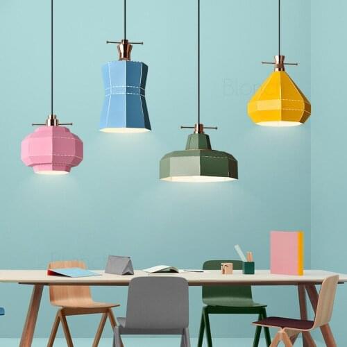 Modern Macaron Pendant Lights Nordic Led Hanging Lamps for Living Room Kitchen Bedroom Decor Loft Fixtures E27 bulb Luminaire