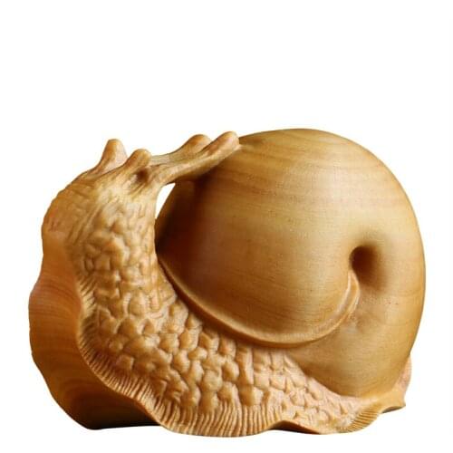 Poplar Wood Snail Handmade Decoration Art Craft Birthday Gift Toy