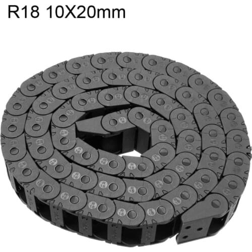 UXCELL R18 Openable Drag Chain Cable 10x20mm 10x11mm 1M Carrier Open Type Transmission Chains with End Connector for CNC Router