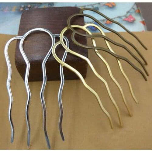 Ya.x jewelry making Pure copper hanging plated 4-tooth comb DIY hand made nostalgic retro hairdressing jewelry materials