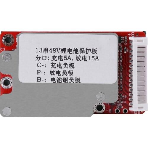 Li-Ion Li-Polymer Battery Pack Protection Board BMS Battery Protection Boards With Flat Cable For 13S 48V/54.6V Batteries