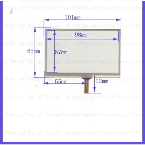 ZhiYuSun 101*65 4.3 inch 4 wire TOUCH SCREEN width 101mm length 65mm for gps glasstouch panel this is compatible welding type