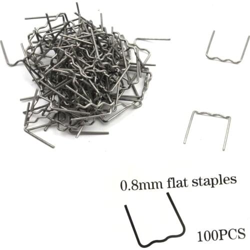 100pcs 0.8mm flat staples plastic welder staple for Hot stapler Plastic welding machine