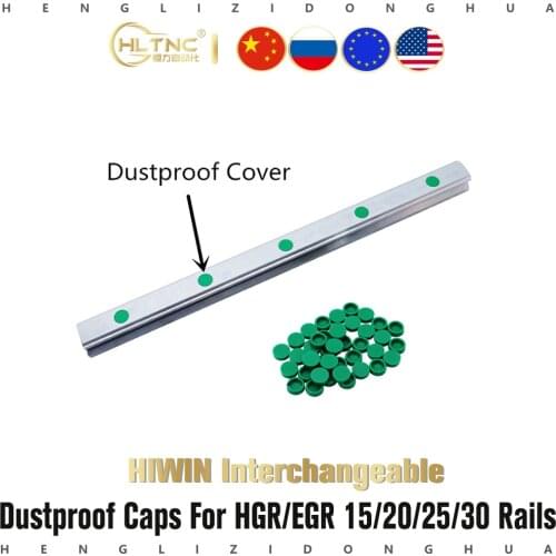 100pcs HIWIN Linear Motion Rail Guide Dust Cover C4 C5 C6 C8 Plastic Green Caps Protector HGR15 HGR20 HGR25 HGR30 HGR35 EGR15