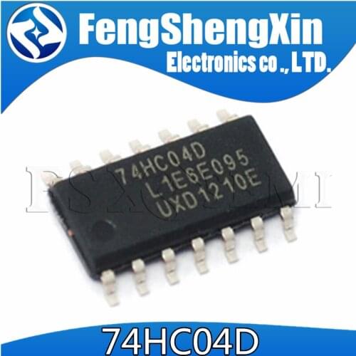 100pcs/lot 74HC04 74HC04D HC04 SOP-14 SN74HC04DR HEX INVERTERS IC