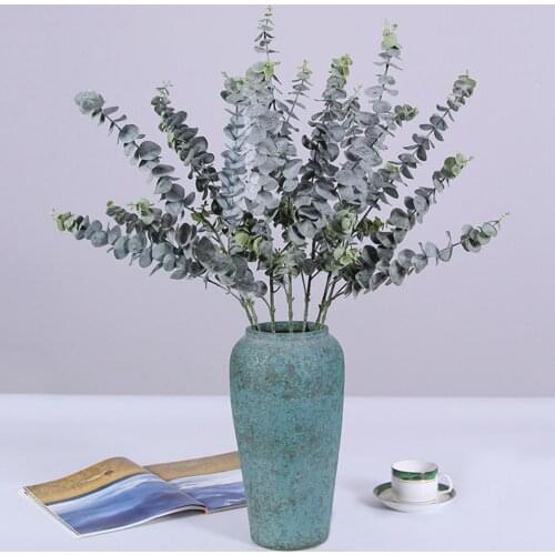 3PCS simulation plant green plant flower eucalyptus money leaf indoor decoration flower arrangement wedding flower arrangement