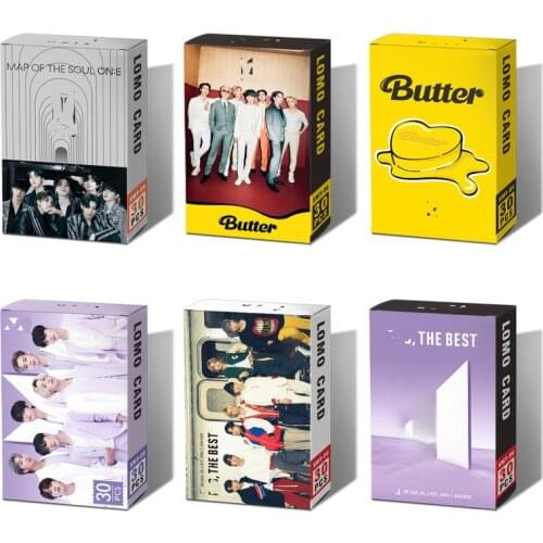 30pcs Kpop Bangtan Boys New Album Butter/the Best/MAP OF THE SOUL ONE Lomo Card Poster All Styles Collective Favorite Photocard
