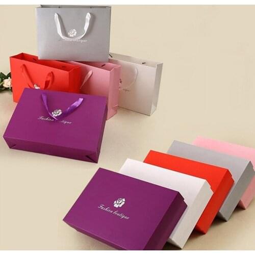 50Pcs/Lot High Quality Large Gift Box Gift Bag Bra Underwear Packaging Box Clothing Packaging Boxes Wholesale