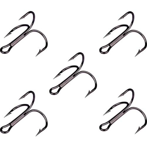50Pcs High-carbon Steel Crank Outdoor Fishing Lure Bait Triple Hooks Tackle Tool Fishing Hook Round Folded Saltwater Tackle Tool