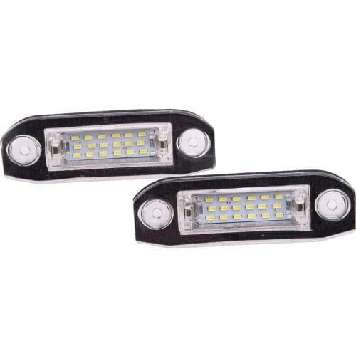 Beler 30634190 30753839 31253006 2Pcs LED License Plate Number Light Lamp Fit for Volvo C30 C70 S40 S60 V60 XC60 V70 XC70 S80