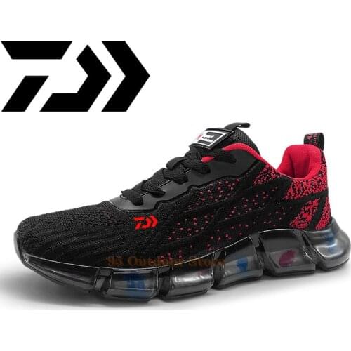 Men Daiwa Hiking Fishing Shoes Anti-skid Mountain Climbing Boots Outdoor Athletic Breathable Waterproof Anti-wear Fishing Shoes