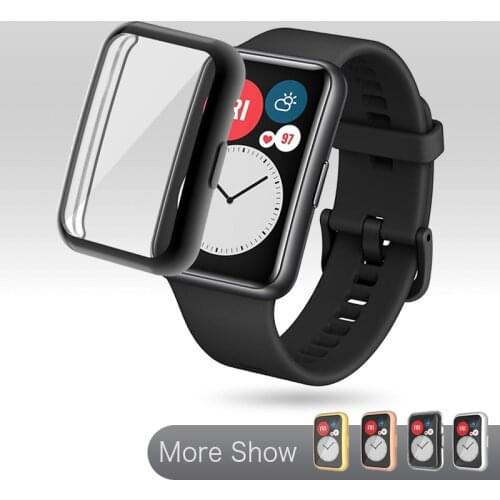 For Huawei Watch Fit Case Protect Cover Soft Silicone Watch Shell Full Screen Covers For Huawei Watch Fit Protective Frame