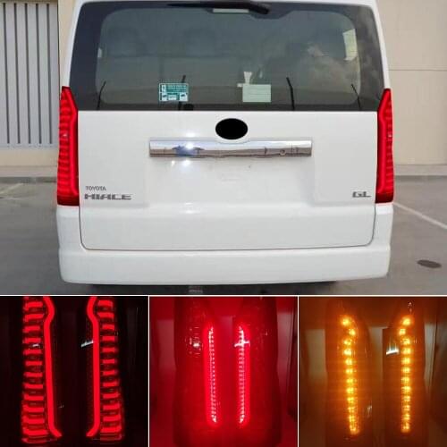 CSCSNL 2PCS LED Tail Light Assembly For Toyota Hiace 2019 2020 Tail Brake Light Signal Lamps Reverse Light Rear Fog lamp