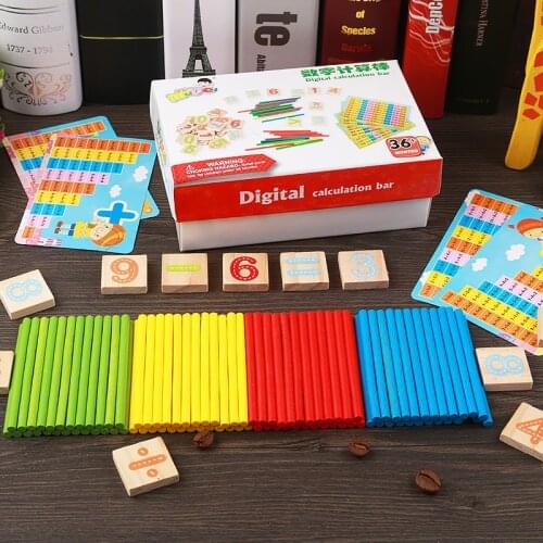 Baby Toys Children Wooden Montessori Materials Learning To Count Numbers Matching Learning box Early Education Teaching Math Toy