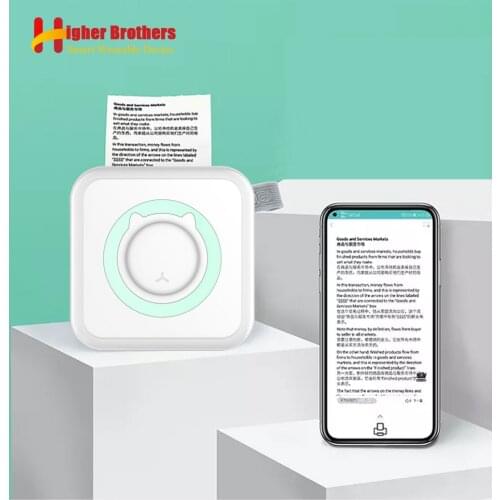 Children Learning Printer for Kids Instant Photo Printer for Children Label Memo Print Bluetooth Thermal Printer Birthday Gifts