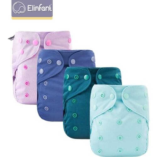 Elinfant 1 Pcs Baby Waterproof Diaper Cover Multiple Colour Reusable Washable Eco-friendly Adjustable Cover Fit 3-15kg Baby