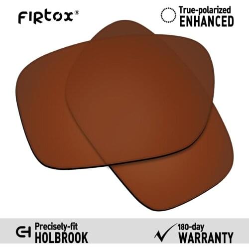 Firtox True UV400 Polarized Lenses Replacement for-Oakley Holbrook OO9102 Sunglasses (Compatiable Lens Only) - Brown