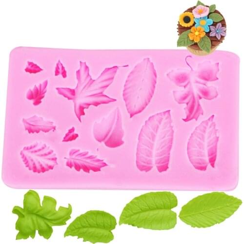 Leaf Shaped Form Silicone Moulds For Cake Decoration Bakeware Sugarcraft Baking Tools For Candy Sugar Fondant Decorating Tool