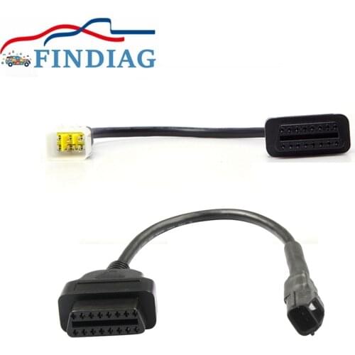 OBD2 Extension Cable Motorcycle Cable for KY-M-CO 3Pin for BEN-E-LLI 6Pin Motor OBD Diagnostic Interface Cable In Stock
