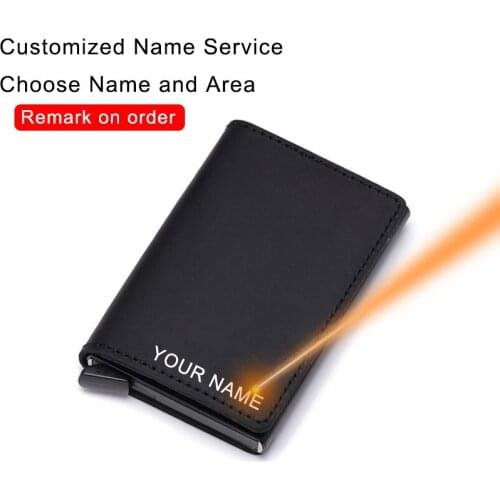 Rfid Cow Genuine Leather Men Wallets Card Holder Customize Mini Wallet Magic Purse Money Bag Male Thin Slim Trifold Wallet Walet