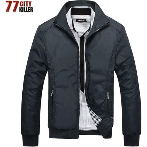 Spring Autumn Casual Mens Jackets 2020 Brand Clothing Stand Collar Bomber Jacket Male Plus Size 5XL Jaqueta Masculina Outerwear