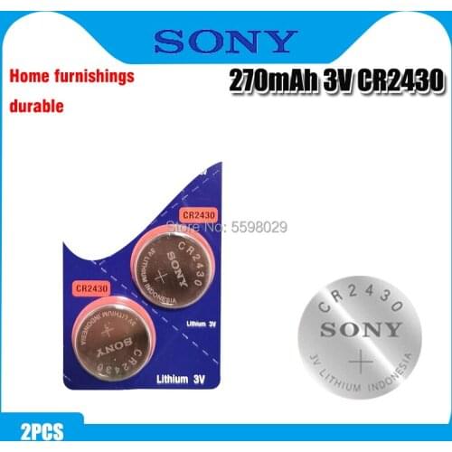 2pcs Original Sony CR2430 CR 2430 Button Coin Batteries DL2430 BR2430 KL2430 3V Lithium Battery For Watch Toy hearing aids