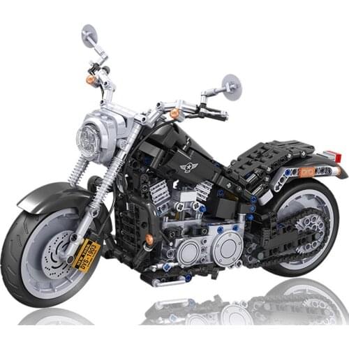 Motorcycle Street Motor Cross Bike City Speed Racing Car Building Blocks Expert Boy Toys Xmas Gifts