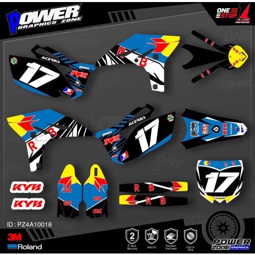 PowerZone Custom Team Graphics Backgrounds Decals 3M Stickers Kit For YAMAHA 2010-2013 YZF250 018