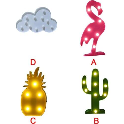 3D Cloud Night Lamp with 11LEDs 2AA Battery operated Warm White Cloud Letter Light Sleeping For Christmas Decoration Kids Gift