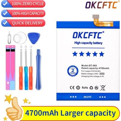 New Original BT-565&BT-566 4700mAh Battery For Leagoo KIICAA Mix T5 T5C BT565 BT566 Phone Parts Bateria Batterie Baterij
