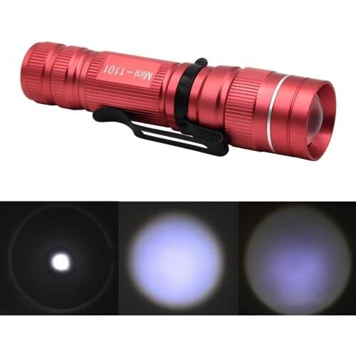 New LED red Flashlight Torch mini Powerful Light Waterproof Lantern AA Battery Penlight Q5 Led For outdoor camping hiking