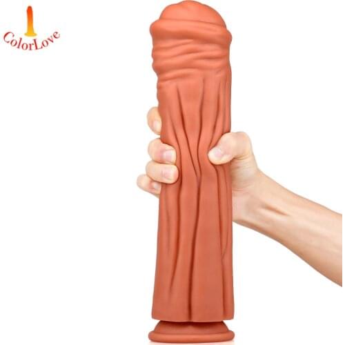 Huge Horse Large Double-Layer Liquid Silicone Horse Simulator Cock Penis Female Masturbation Penis Fun Female Adult Supplies