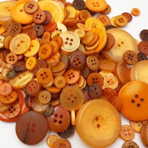 Orange 50 Gram DIY Making Hand Knitting dolls clothing Buttons Resin Promotions Mixed Sewing Scrapbook PT237