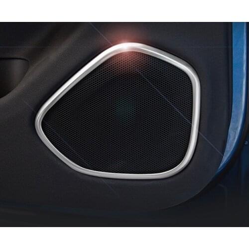 Fit For Volvo 18-20 XC60 interior modification door audio trim frame stainless steel horn ring decorative sequins