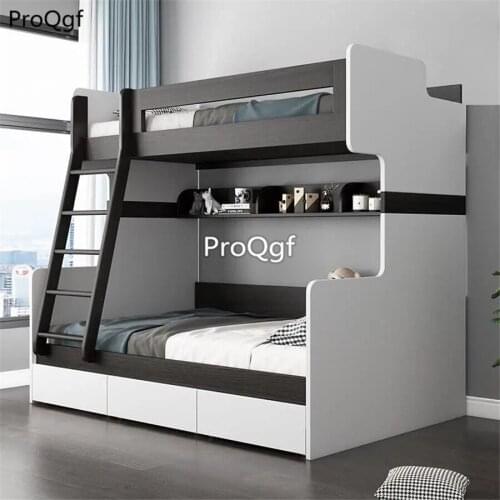 Prodgf 1 Set European Nordic Style Modern up down Bedroom Bed No Mattress