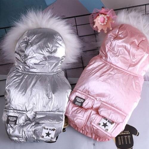 Waterproof Big Dog Down Jacket Winter Warm Dog Clothes for Small Medium Large Dogs French Bulldog Pug Hooded Coat Pets Clothing
