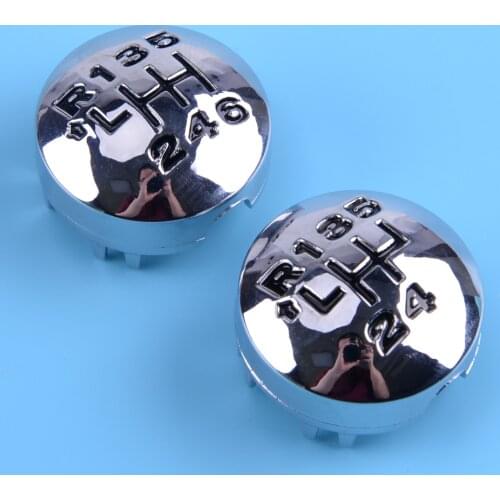 Silver Plastic 5 6 Speed Gear Shift Knob Top Cover Cap Fit For PEUGEOT 307 308 3008 407 5008 807 Citroen C3 (A51) C4, C4 Picasso