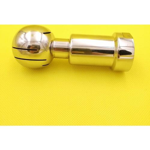 SS304 Tank Washing Nozzle Female Thread Rotary Spray Water Ball Clamp CIP Tank Nozzle Sanitary 360 Degree Coverage Wash Fitting