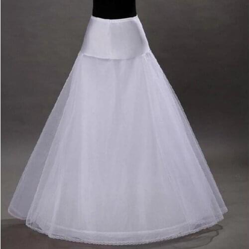 A Line Tulle Petticoat White Wedding Bridal Petticoat Underskirt Crinolines for Wedding Dress jupon Wedding Accessories