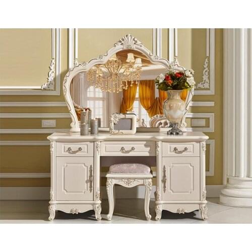 European style dressing table bedroom luxury princess dressing table table cabinet simple storage cabinet one