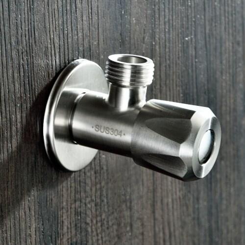 Beiluode Stainless Steel Angle Valve G1/2 Filling Valves Brushed Water Heater Angle Valve Bathroom Toilet Accessories JF1003