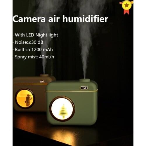 New 400ml Camera Air Humidifier Diffuser USB Portable Aroma Diffuser for Home Office Plant Moisturizing Diffuser Umidificador