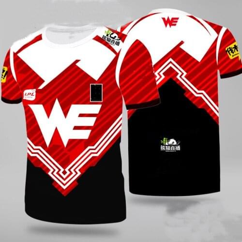 WE E-sports Team Uniform League of Legends Team Uniform Jersey 2021WE Jersey T-shirt LOL CSGO Jersey Game Uniform Short Sleeve